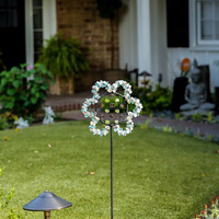 Glass Sunflower Garden Stake