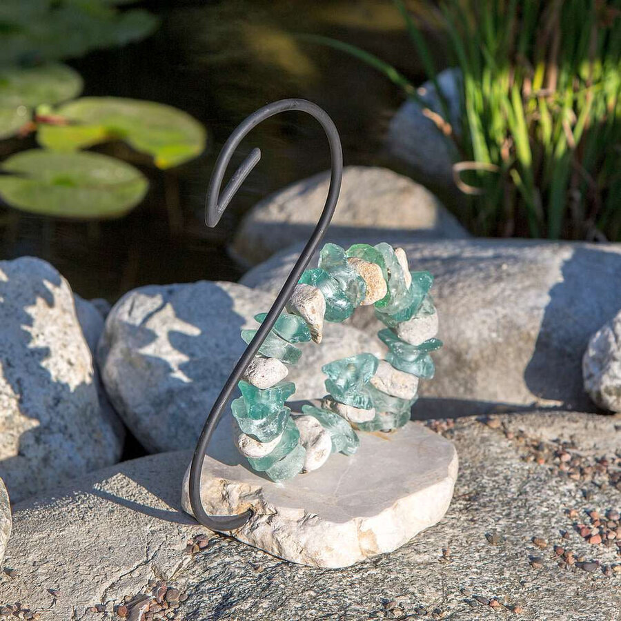 Stone & Glass Swan