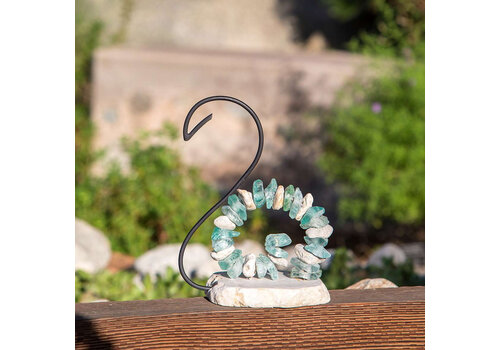  Garden Age Stone & Glass Swan 