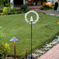 Glass Cairn in Ring Garden Stake