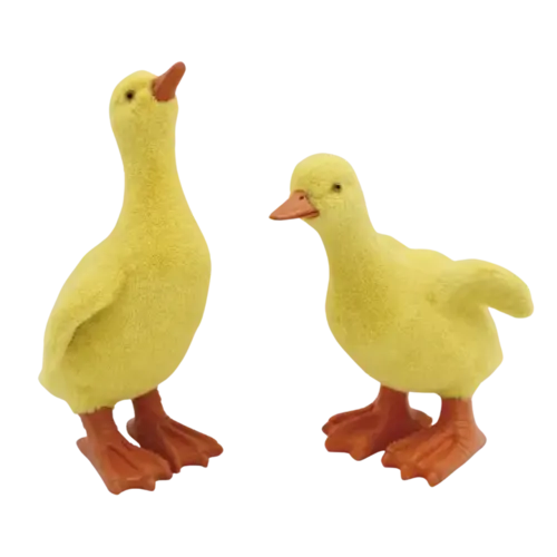 Flock Resin Yellow Duck   Flock Resin Yellow Duck