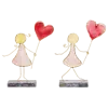 Stained Glass Girl with Heart Balloon Stained Glass Girl with Heart Balloon