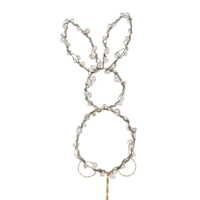 18" Wire Pearl Bunny Pick