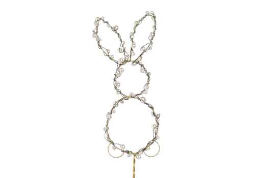  18" Wire Pearl Bunny Pick 