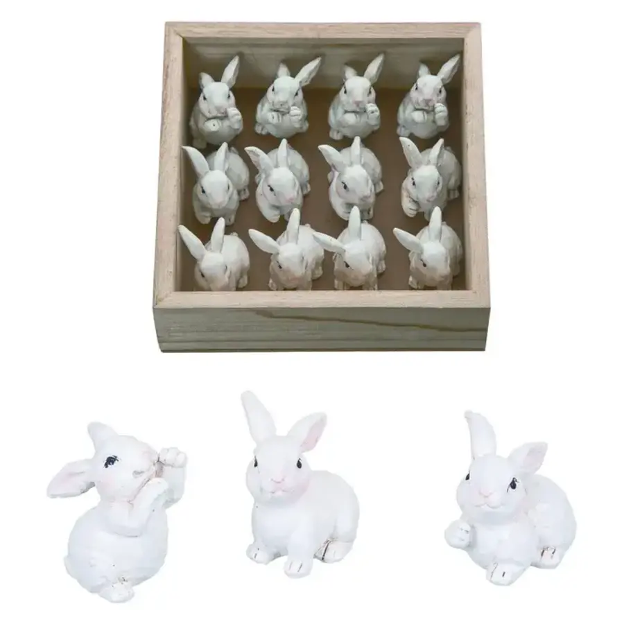 Resin White Bunny