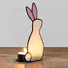 Stained Glass Rabbit Tea Light Holder