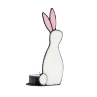 Stained Glass Rabbit Tea Light Holder