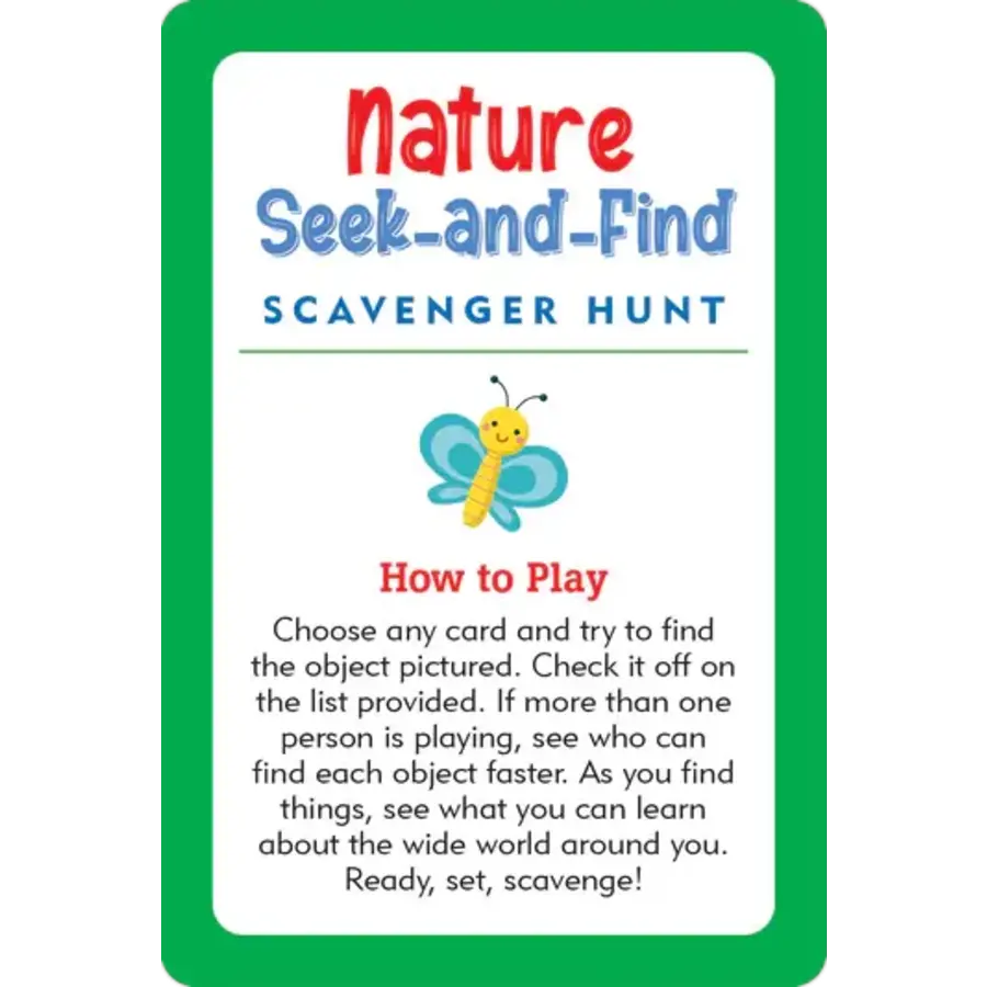 Nature Seek-And-Find Scavenger Hunt Cards