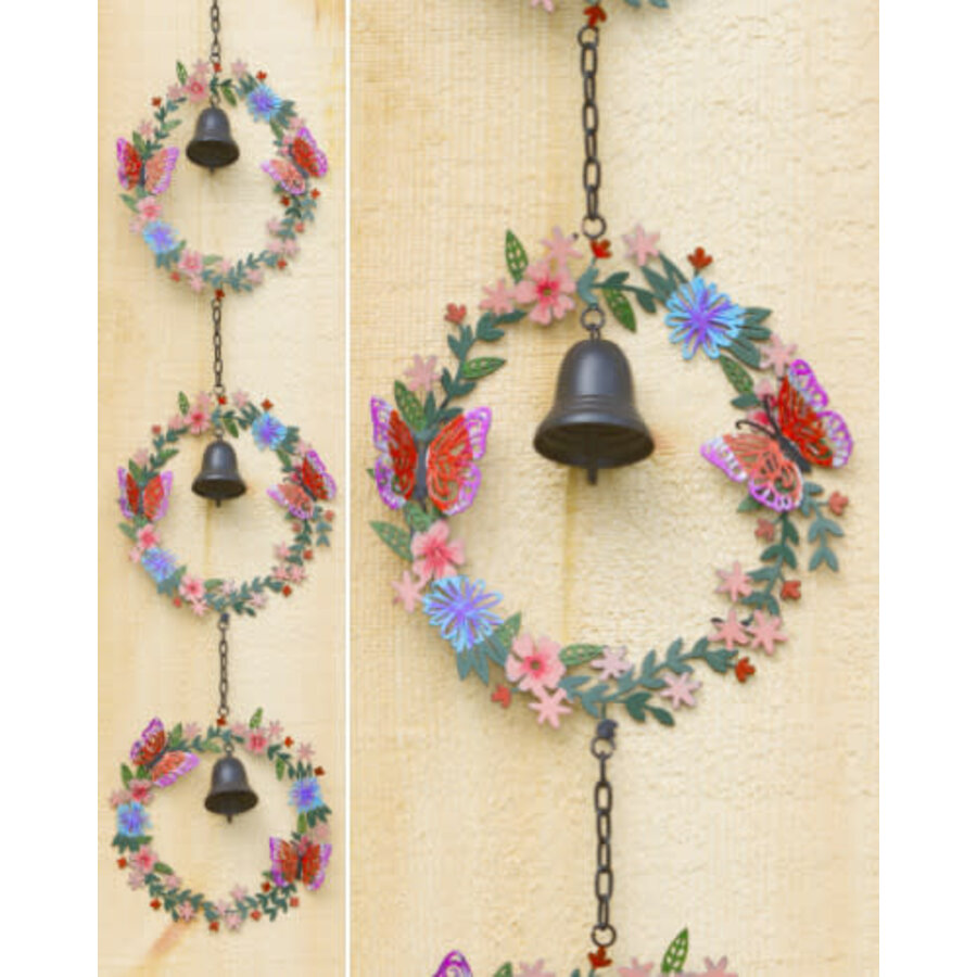 Triple Wreath Ornament with Bells