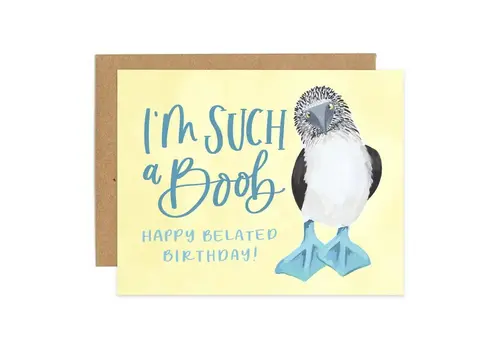  1canoe2 Booby Birthday Card 