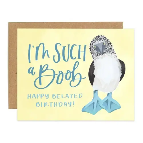  1canoe2 Booby Birthday Card 