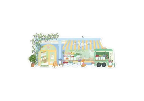  OneCanoeTwo Flower Shop Decal Sticker 