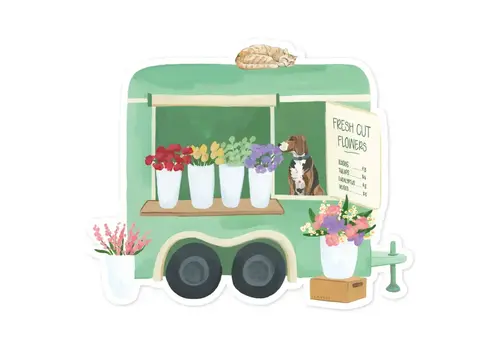  OneCanoeTwo Flower Truck Decal Sticker 