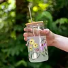 1canoe2 Wildflower Botanicals Glass Can with Lid & Straw