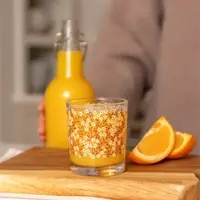 Pink Daisy Short Juice Glass