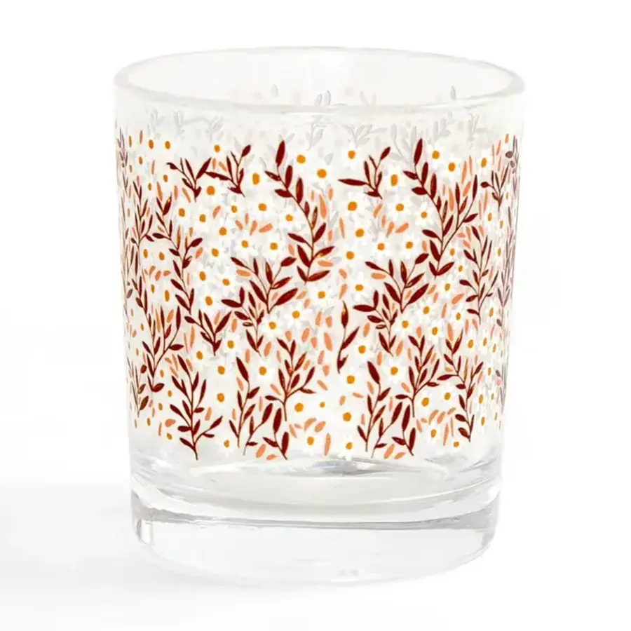 Pink Daisy Short Juice Glass