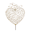 18.5" Wire Puffy Heart Pick with Pearls