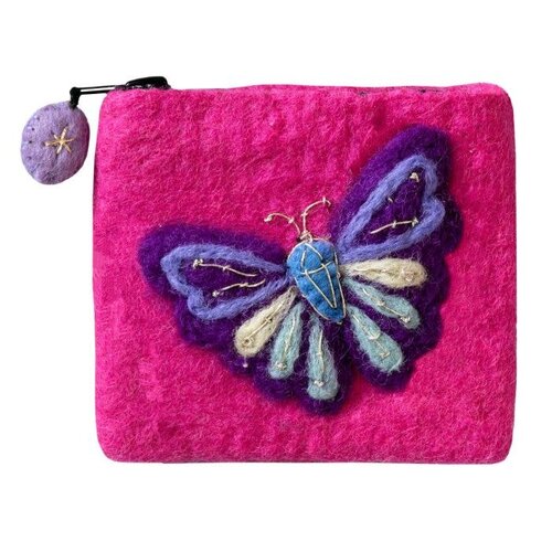  Felt Coin Purse Mariposa 