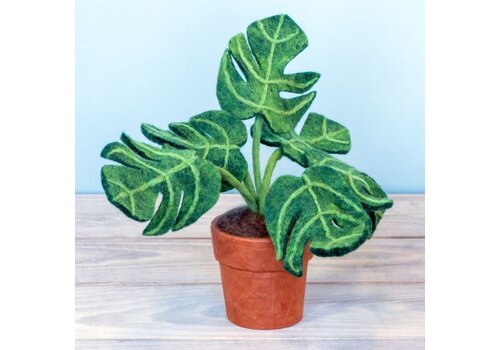  Felted Potted Plant Monstera 