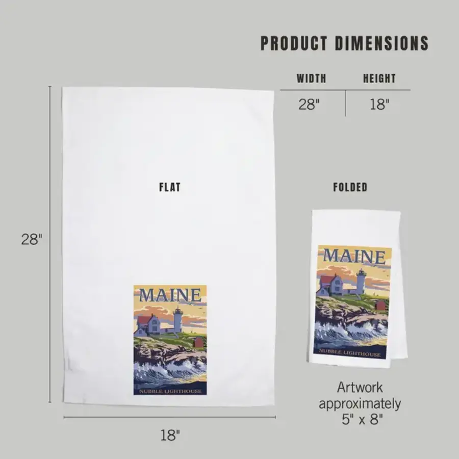 Nubble Lighthouse Tea Towel