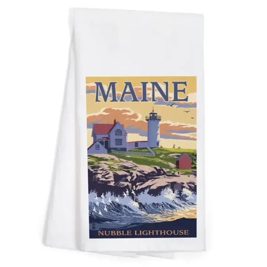 Nubble Lighthouse Tea Towel