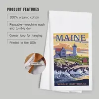 Nubble Lighthouse Tea Towel