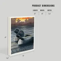 NH Common Loon Coaster