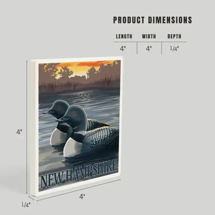 NH Common Loon Coaster