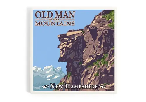  Lantern Press NH Old Man of the Mountain Coaster 