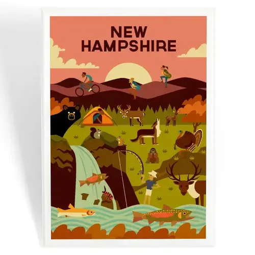  Lantern Press NH Geometric Magnet 