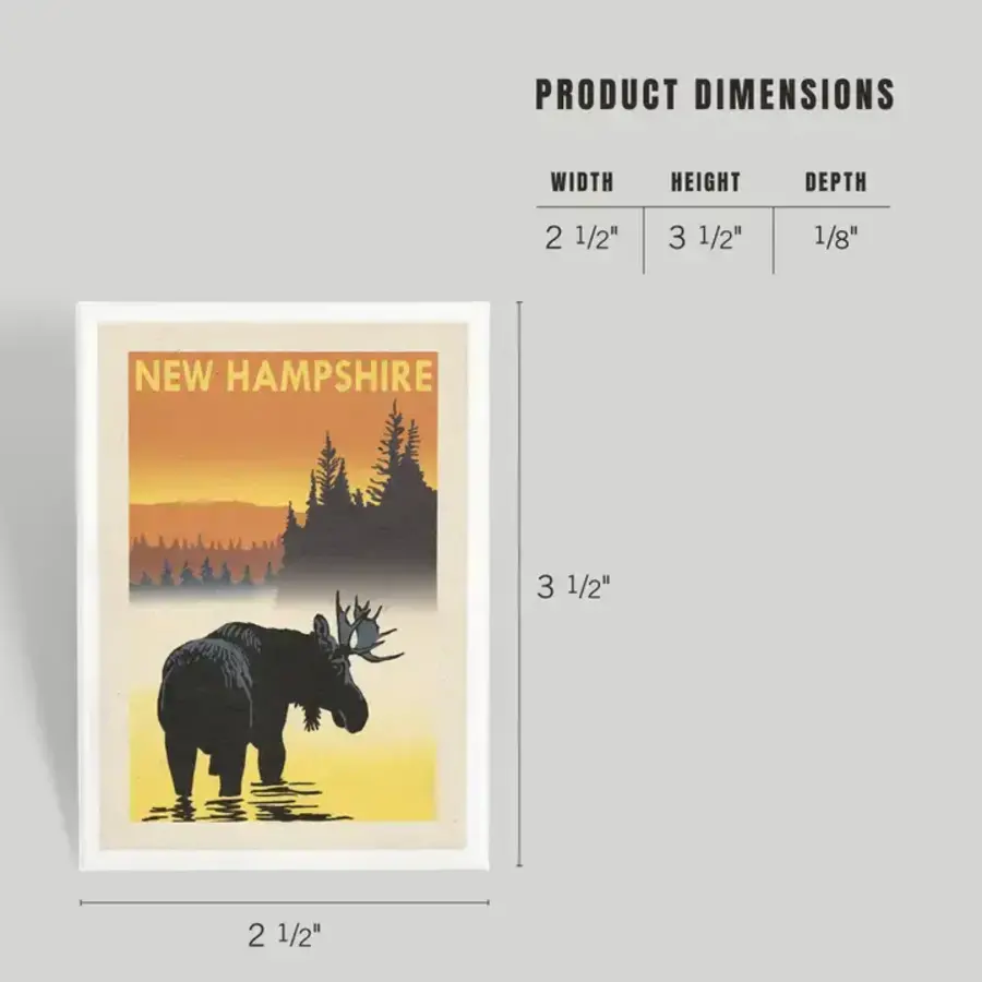 NH Moose at Dawn Magnet