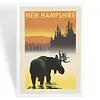 Lantern Press NH Moose at Dawn Magnet