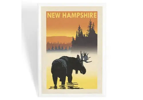  Lantern Press NH Moose at Dawn Magnet 