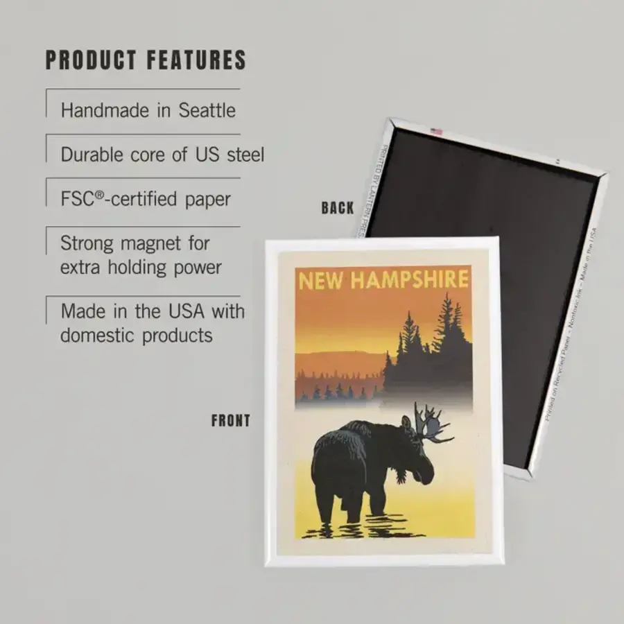 NH Moose at Dawn Magnet