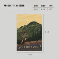 NH Live Free & Climb Wood Postcard