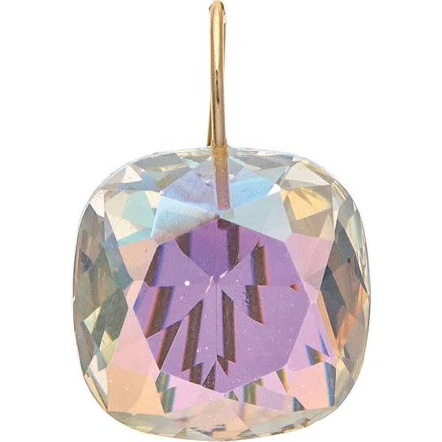 Gold Aurora Borealis Gem Drop Earrings