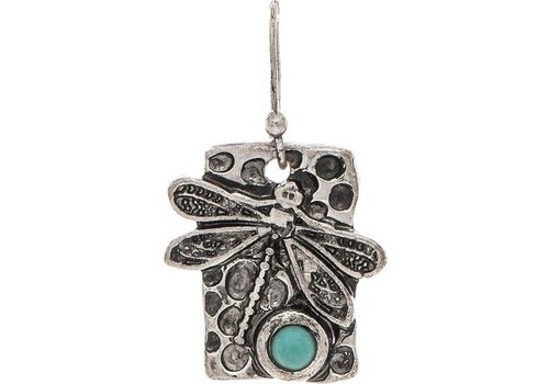 Rain Jewelry Collection Silver Oxidized Blue Gem Dragonfly Earrings   Rain Jewelry Collection Silver Oxidized Blue Gem Dragonfly Earrings
