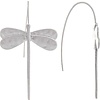 Rain Jewelry Collection Matte Silver Dragonfly Earrings