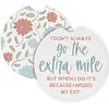 Sincere Surroundings Go the Extra Mile Car Coaster