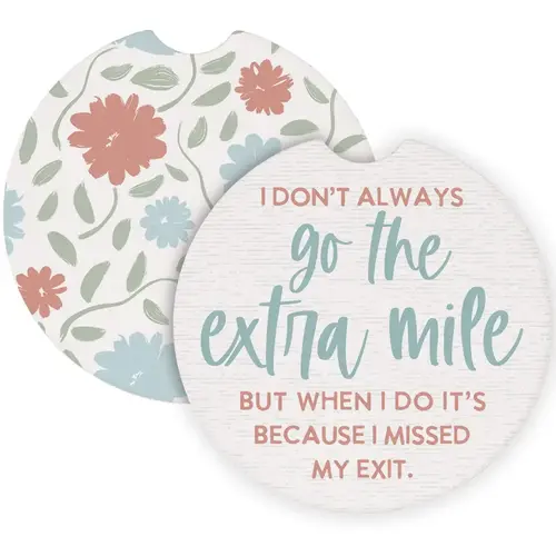  Sincere Surroundings Go the Extra Mile Car Coaster 