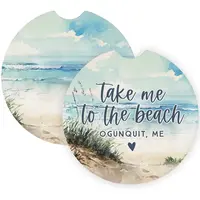 Take Me to the Beach Car Coasters (set of 2)