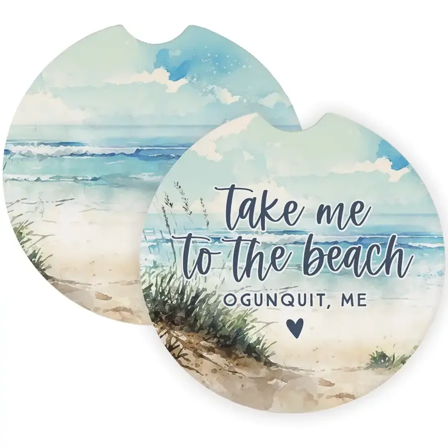 Take Me to the Beach Car Coasters (set of 2)
