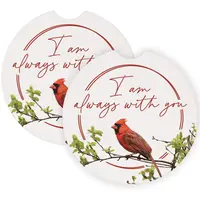 Cardinal I Am Always w/ You Car Coaster