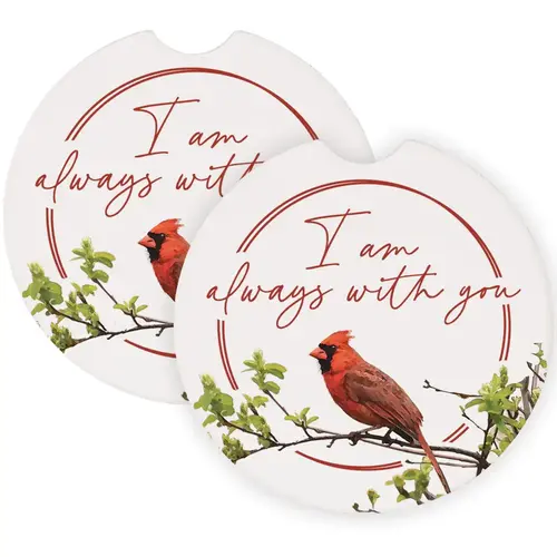  Sincere Surroundings Cardinal I Am Always w/ You Car Coaster 