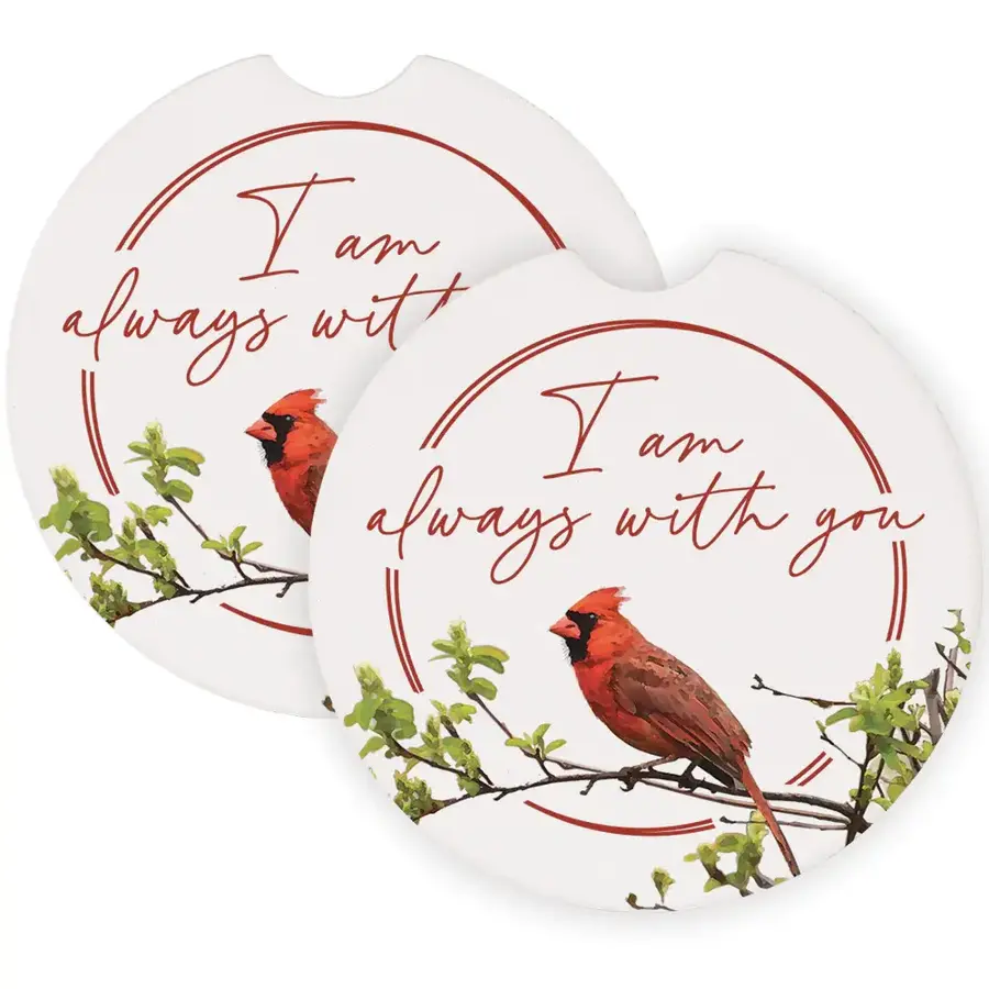 Cardinal I Am Always w/ You Car Coaster