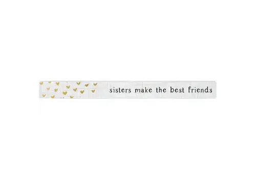 Sincere Surroundings 16" Wooden Sign Sisters Make the Best Friends   Sincere Surroundings 16" Wooden Sign Sisters Make the Best Friends