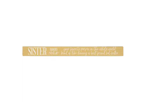 Sincere Surroundings 16" Wooden Sign Sister Definition   Sincere Surroundings 16" Wooden Sign Sister Definition
