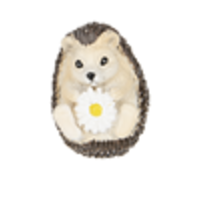 Hedgehog & Flower Charm