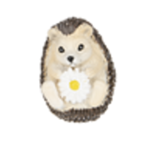  Hedgehog & Flower Charm 