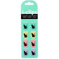 Black Cats I-Clips Magnetic Page Markers
